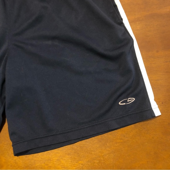men’s navy athletic shorts with pockets - Picture 3 of 10